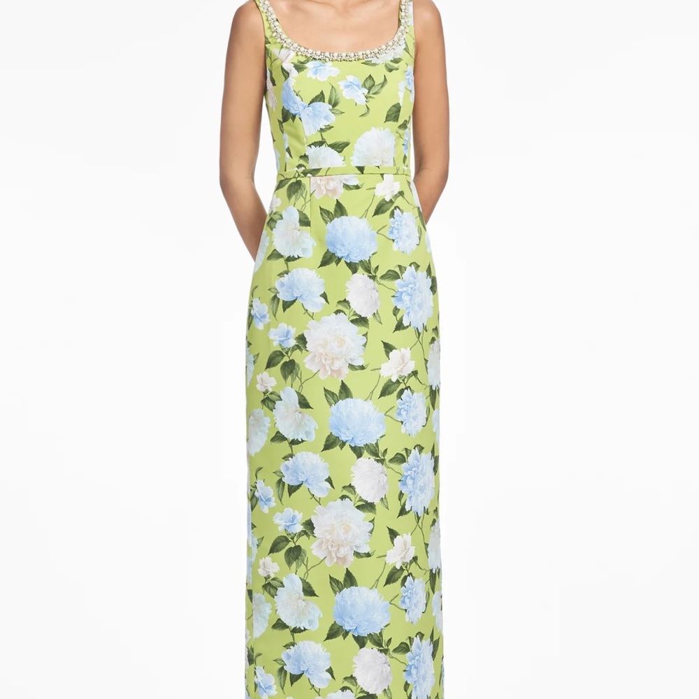 Sachin + Babi Green and Blue Floral Maxi Dress